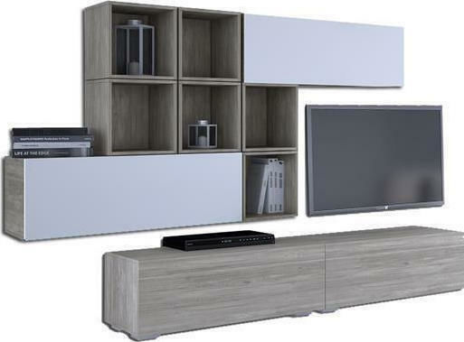 Unitate TV pentru sufragerie Smart No 2C Alb L237xA45xÎ150buc