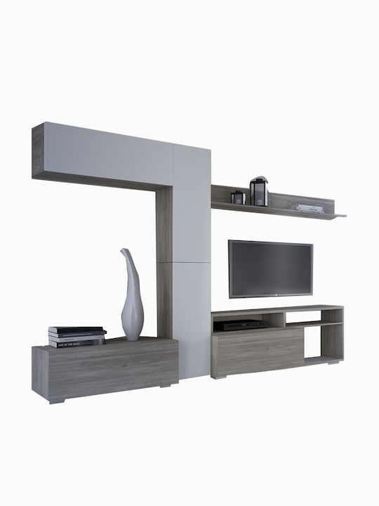 Wohnzimmer TV-Einheit Smart No 2 Weiß L303xB45xH210cm