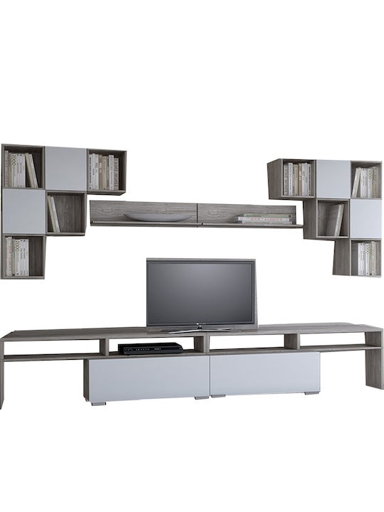 Smart No 8 Living Room TV Unit White L340xW45xH200cm