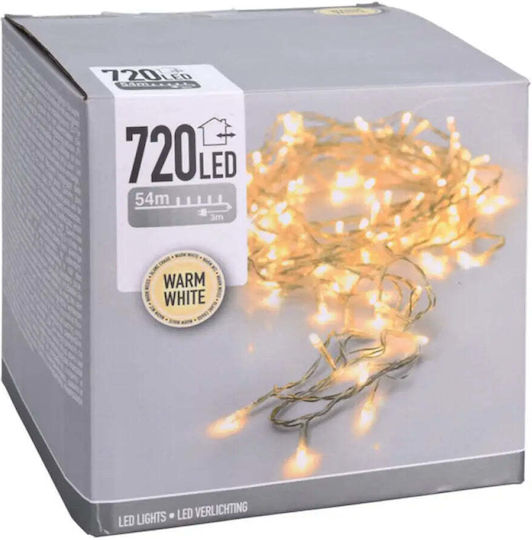 720 Lichterketten LED 54m. Warmes Weiß in Zeichenfolge 1Stück