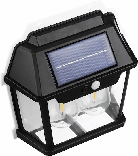 Lampă Solară de Perete 38W 600lm Alb Cald cu Senzor de Mișcare și Fotocelulă IP44 18x6.5x17.5cm