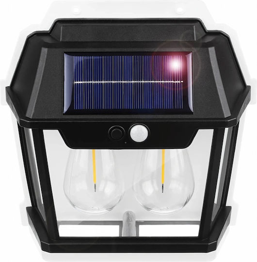 Lampă Solară de Perete 38W 600lm Alb Cald cu Senzor de Mișcare și Fotocelulă IP44 18x6.5x17.5cm