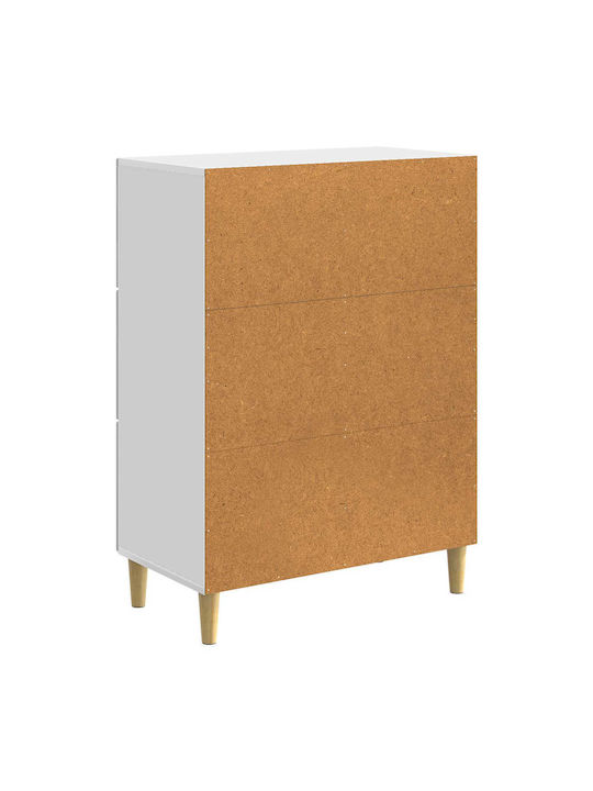 Bufet Din Lemn cu Sertare Alb 66x34.5x90cm