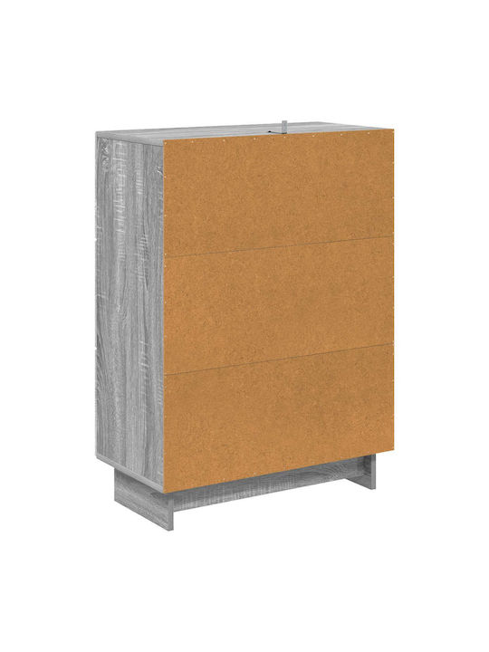 Sideboard from Wood & Metal with Drawers Gray Sonoma 66x34.5x90cm