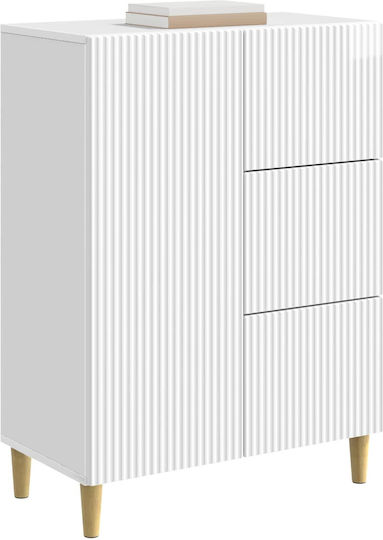 Holzsideboard mit Schubladen Weiß 66x34.5x90cm