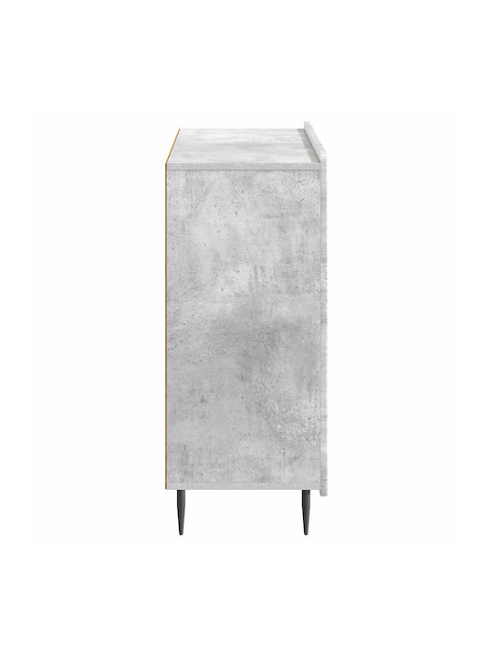 Sideboard from Wood & Metal Concrete Gray 89x34.5x82cm