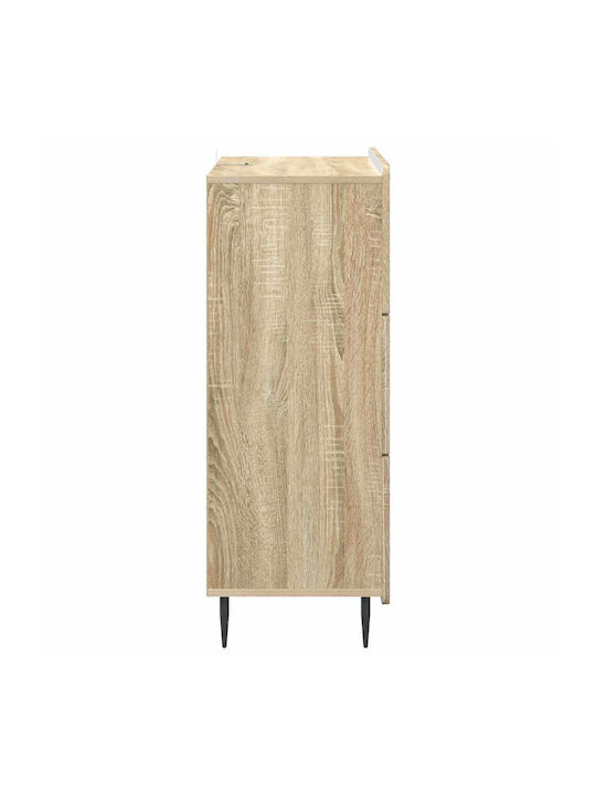 Wooden Sideboard with Drawers Sonoma Oak 66x34.5x92cm