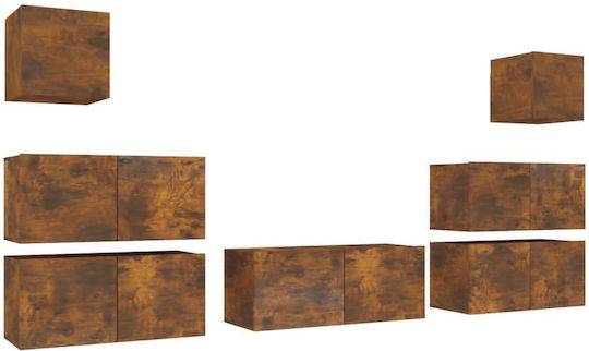 Wohnzimmer TV-Einheit Smoky Oak L80xB30xH30cm