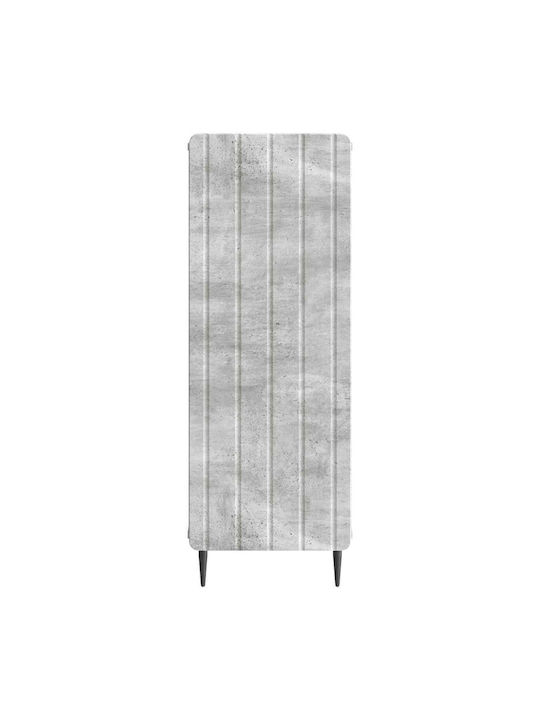 Sideboard from Wood & Metal Concrete Gray 34.5x33x92cm