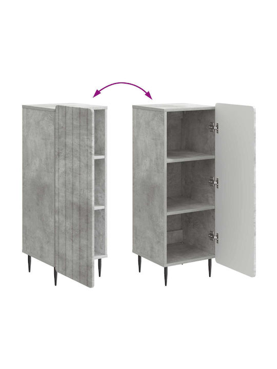 Sideboard from Wood & Metal Concrete Gray 34.5x33x92cm