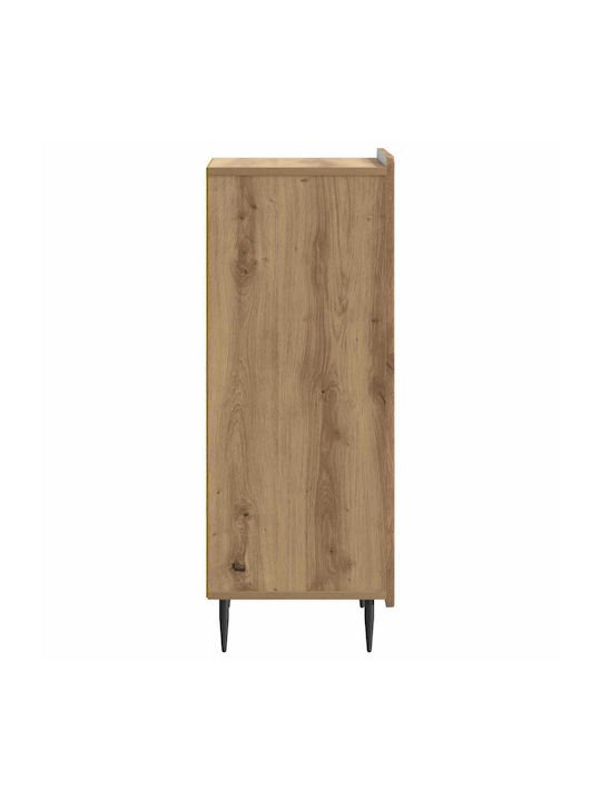 Sideboard aus Holz & Metall Eiche 34.5x33x92cm