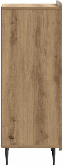 Sideboard aus Holz & Metall Eiche 34.5x33x92cm