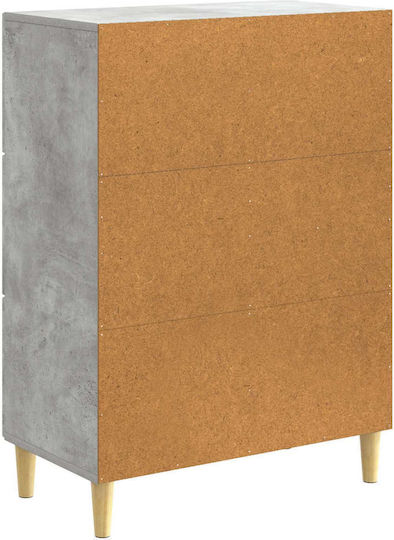 Bufet Din Lemn cu Sertare Gri Beton 66x34.5x90cm