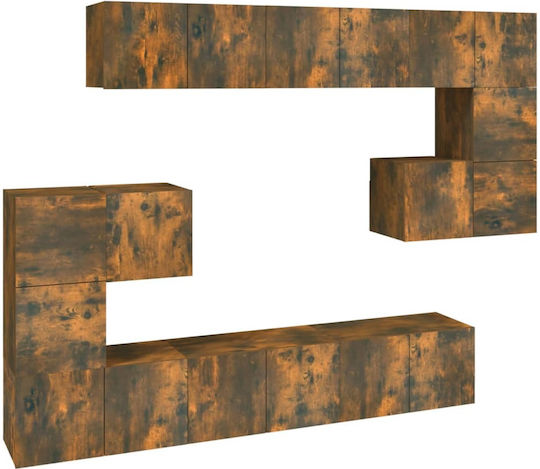 Wohnzimmer TV-Einheit Smoky Oak L180xB30xH90cm