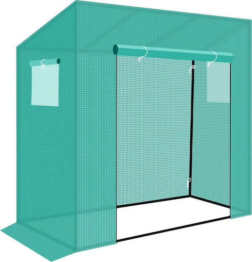 Θερμοκήπιο Ντομάτες Αγγούρια Saska Garden 200x77x168-150cm Pe Πράσινο