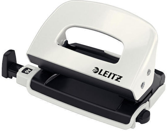 Leitz Paper Punches With Guide 2-Hole Punch For 10 Sheets In White Colour