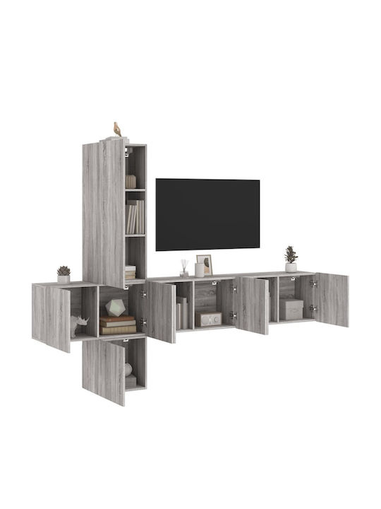 Wohnzimmer TV-Einheit Grey Sonoma L80xB30xH102cm