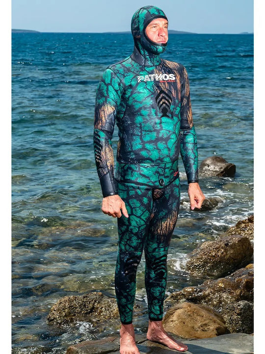 Pathos Ultra Camu Shaved Diving Jacket for Spearfishing Camouflage Light Blue 3mm
