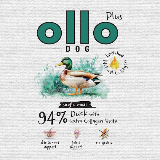 Ollo Hrana Umedă Pentru Câini Conservă Cu Rață 400gr