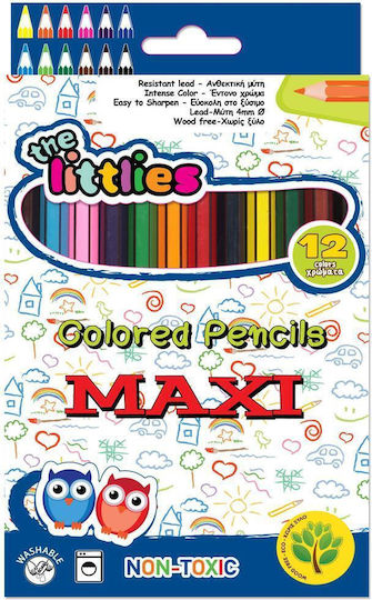 The Littlies Ξυλομπογιές Σετ 12 χρώματα (6 Συσκευασίες)