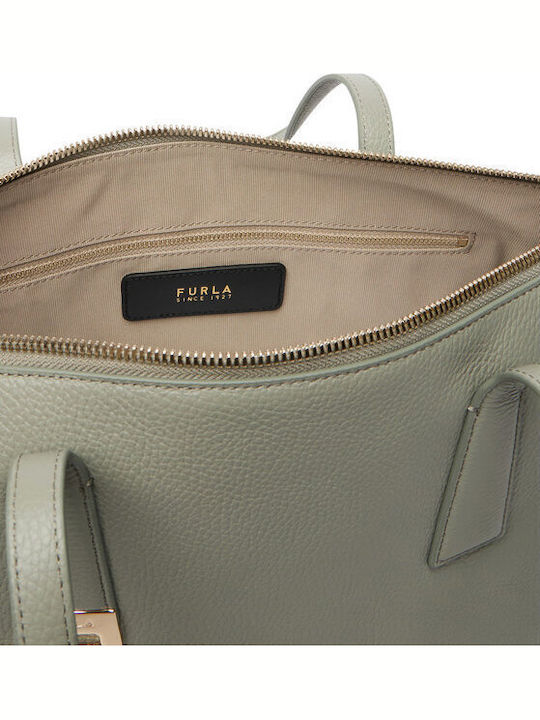 Leather Women's Tote Handbag Green