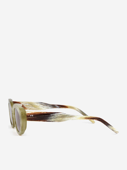 Projekt Produkt Women's Sunglasses with Green Horn-Rimmed Frame 476351