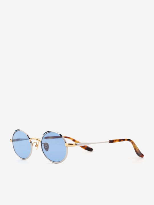 Projekt Produkt Men's Sunglasses with Brown Tartaruga Metallic Frame and Mirror Lens 476451
