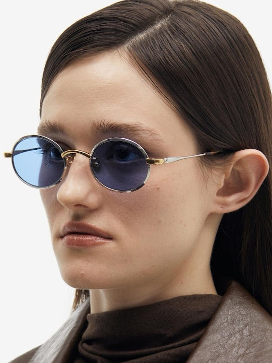 Projekt Produkt Men's Sunglasses with Brown Tartaruga Metallic Frame and Mirror Lens 476451