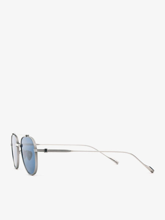 Projekt Produkt Men's Sunglasses with Silver Metallic Frame and Mirror Lens 476456