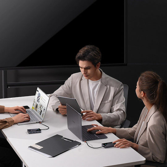 Baseus Hub 4 Θυρών USB 3.0 με σύνδεση USB-C / USB-A Γκρι