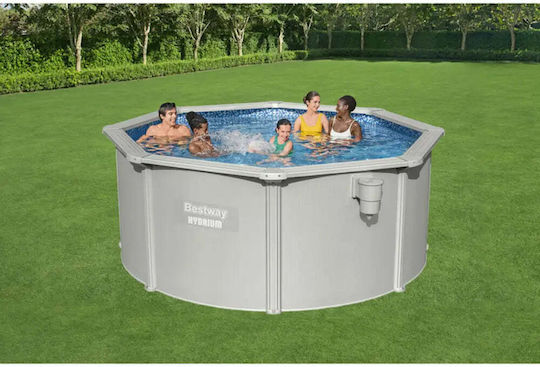 Bestway Runde Schwimmbecken mit Metallic-Rahmen 300x120cm Beiges