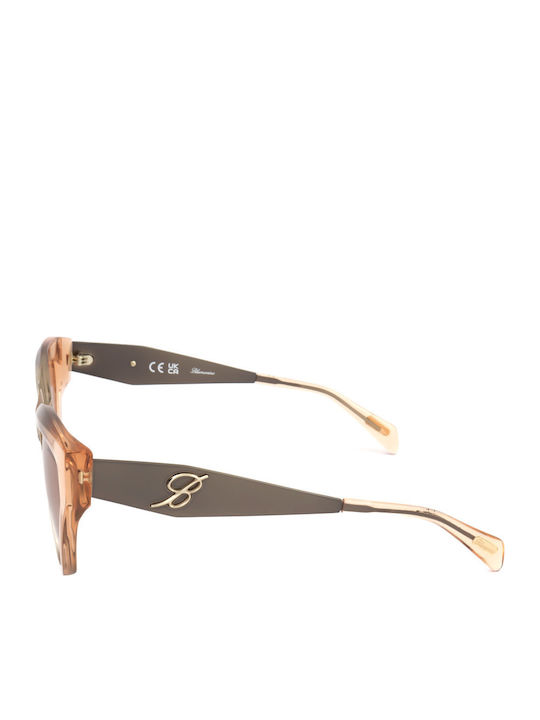 Blumarine Women Sunglasses With Beige Frame SBM828 02G8