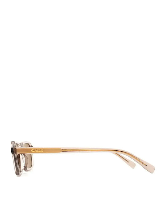 Faos Unisex Sonnenbrillen mit Transparentem Horn umrandetem Rahmen 501894