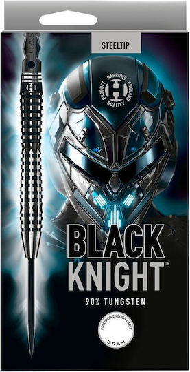 Harrows Schwarzer Ritter 90% Steeltip Darts Schwarz