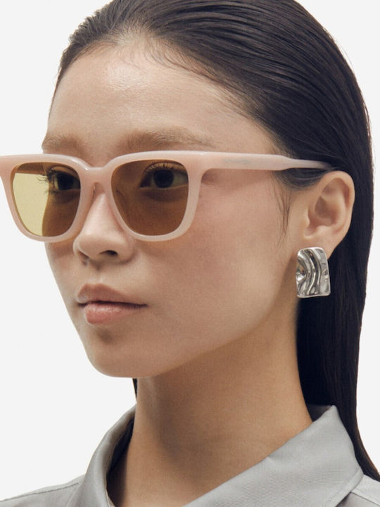 Projekt Produkt Men's Sunglasses with Pink Horn-Rimmed Frame 476389