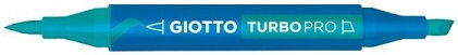 Giotto Turbo Pro Πράσινος Μαρκαδόρος Ζωγραφικής με Διπλή Μύτη