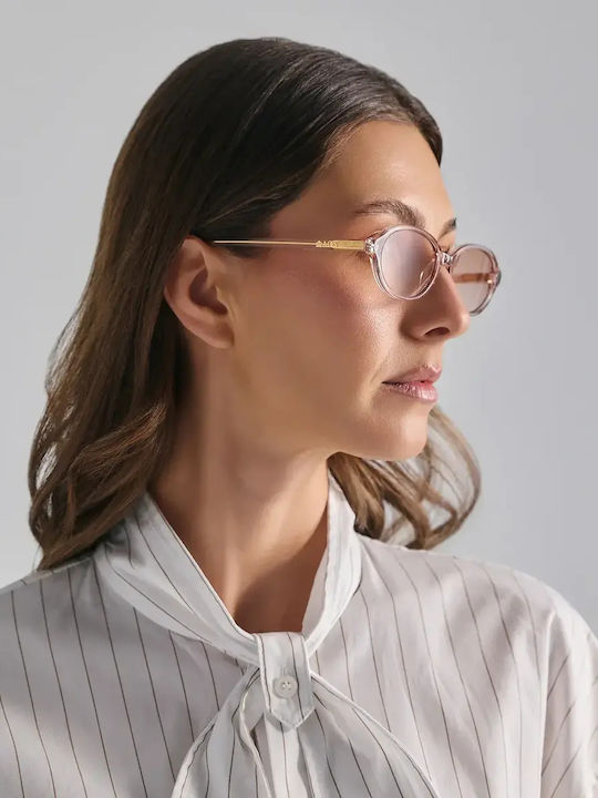 Faos Sunglasses Transparent With Horn-Rimmed Frame Faos Sunglasses Transparent With Horn-Rimmed Frame