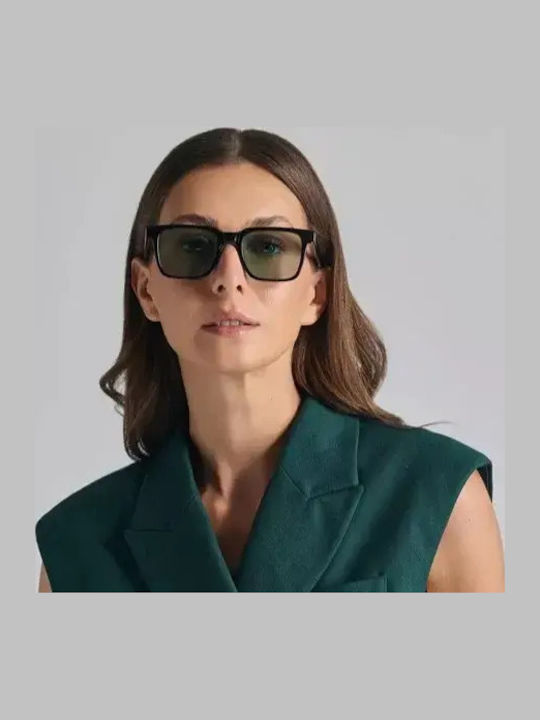 Faos Unisex Sunglasses with Black Horn-Rimmed Frame 501880
