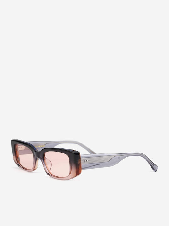 Projekt Produkt Purple Sunglasses with Horn-Rimmed Frame