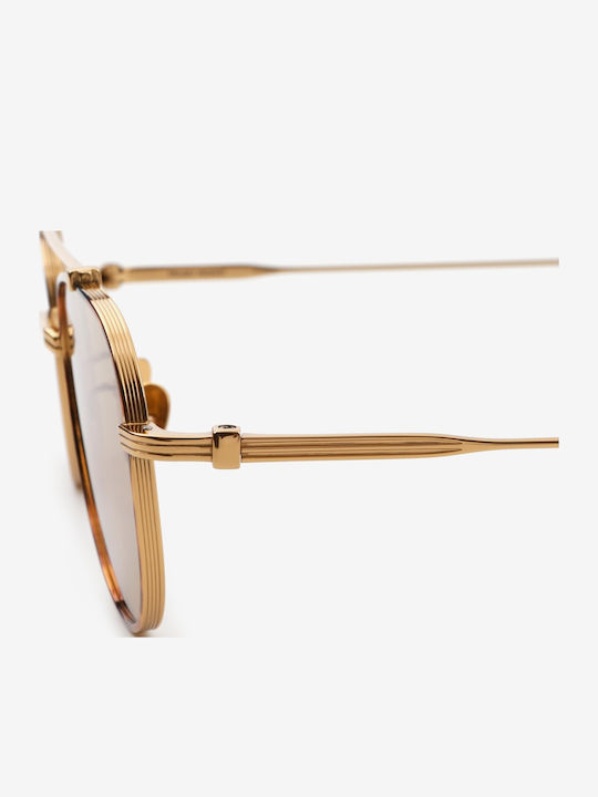 Projekt Produkt Men's Sunglasses with Brown Tartaruga Metallic Frame 476452
