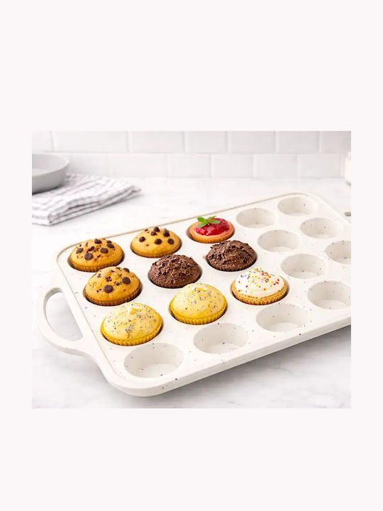 Pandaboo Φόρμα Ζαχαροπλαστικής για Cupcakes/Muffins από Σιλικόνη 24 Θέσεων 4.5x4.5εκ.