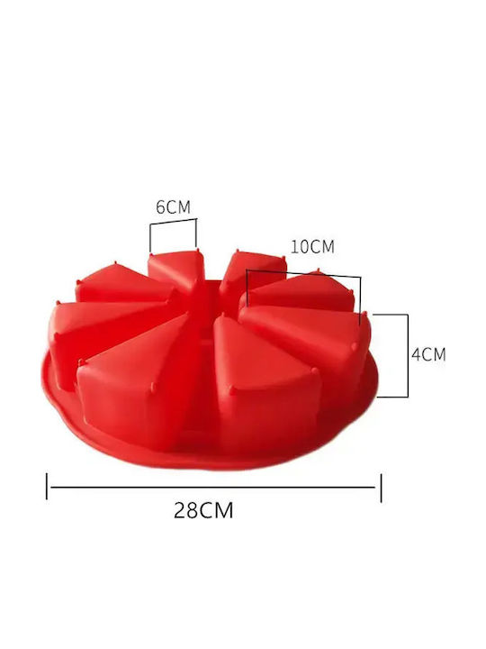 Pandaboo Formă Pentru Tort Rotundă Din Silicon Capacitate 8 Locuri 6x9.8x4cm