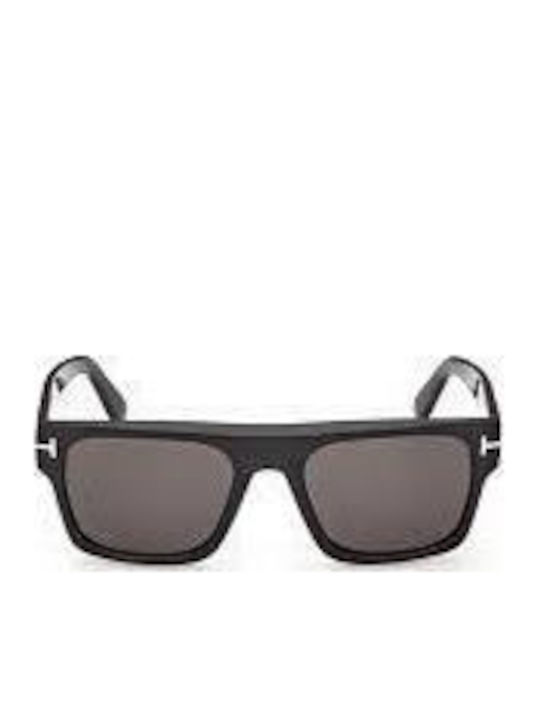 Tom Ford Men's Sunglasses with Black Horn-Rimmed Frame and Grey Gradient Lenses FT1337 01A
