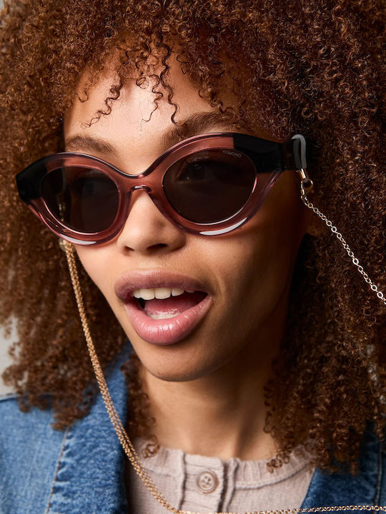 Komono Γυναικεία Γυαλιά Ηλίου με Ροζ Σκελετό με Polarized Φακό KOM-S10729