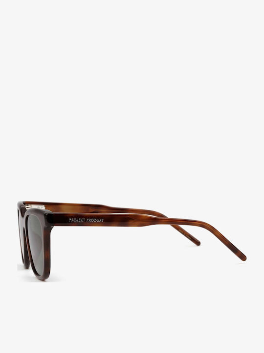 Projekt Produkt Men's Sunglasses with Brown Tartaruga Horn-Rimmed Frame 476386