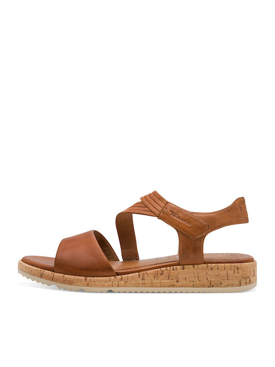 Sommer Damenplattformen Tabac Braun