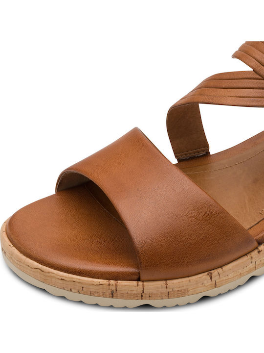 Sommer Damenplattformen Tabac Braun