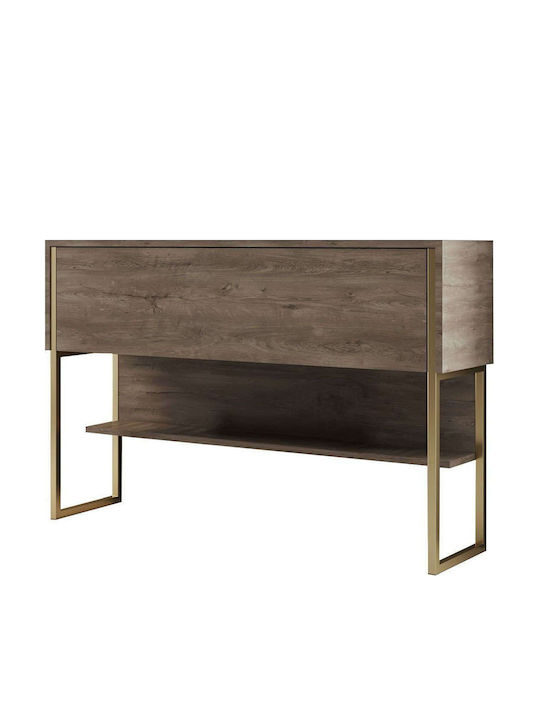 Luxe Console 618bly1403 120x30x80cm Gold-walnut Particleboard Metal