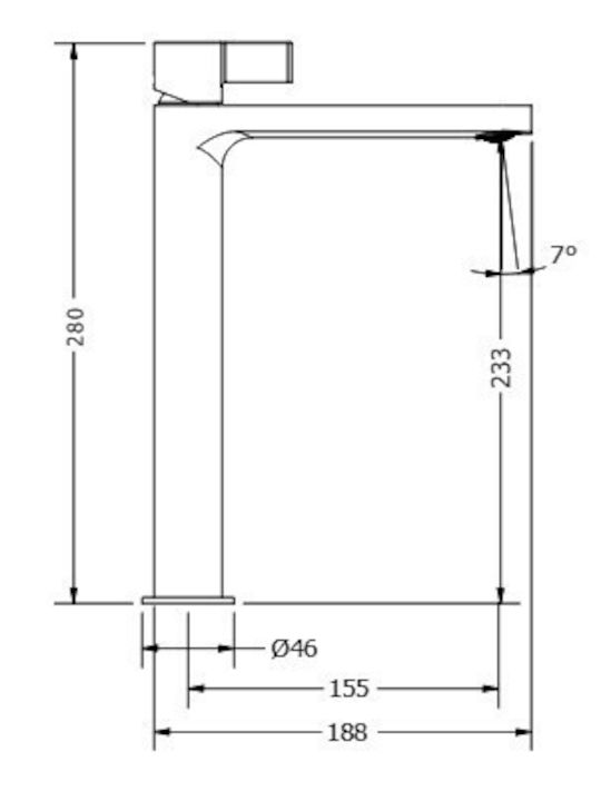 Viospiral Mischung Waschbeckenarmatur Groß Edelstahl Bronze