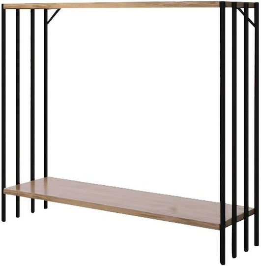 Verona Console Table Wood & Metal Pine-black L90xW26xH74cm